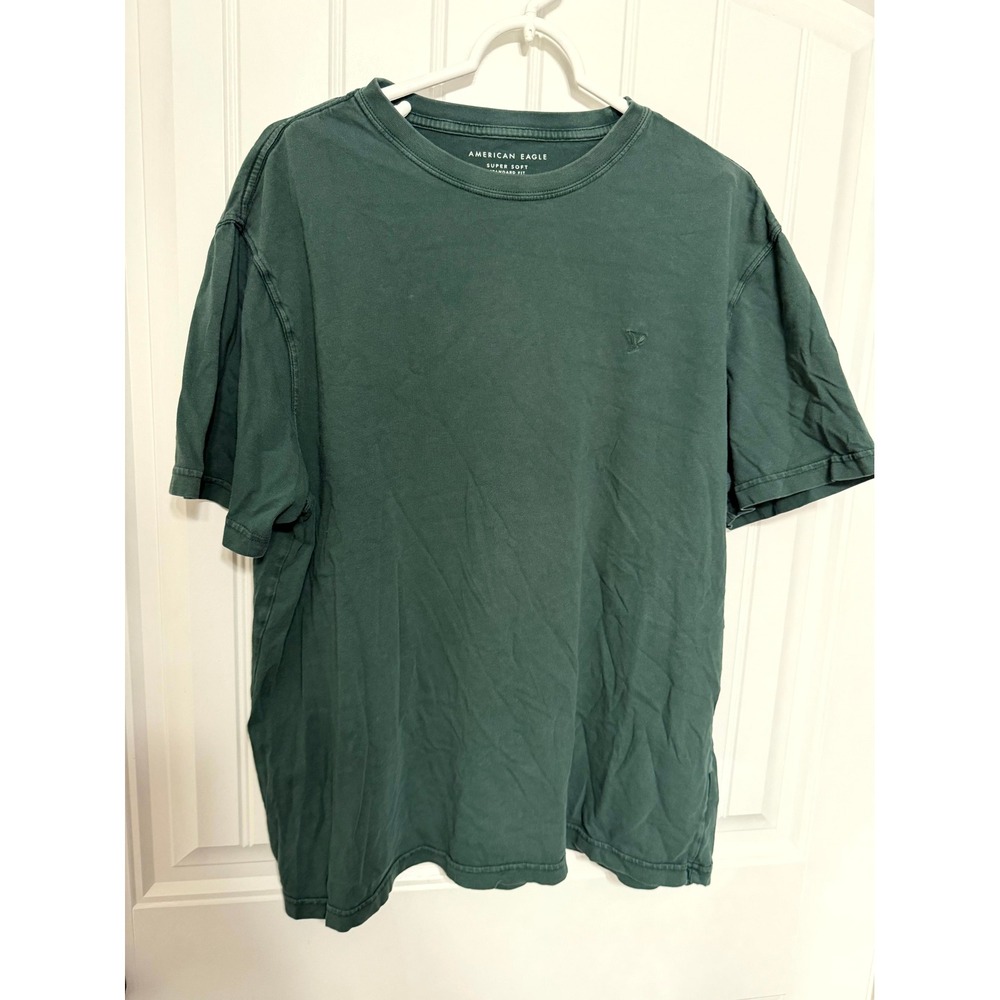 American Eagle T-Shirt Mens XL Green Super‎ Soft Standard Fit Short Sleeve Tee